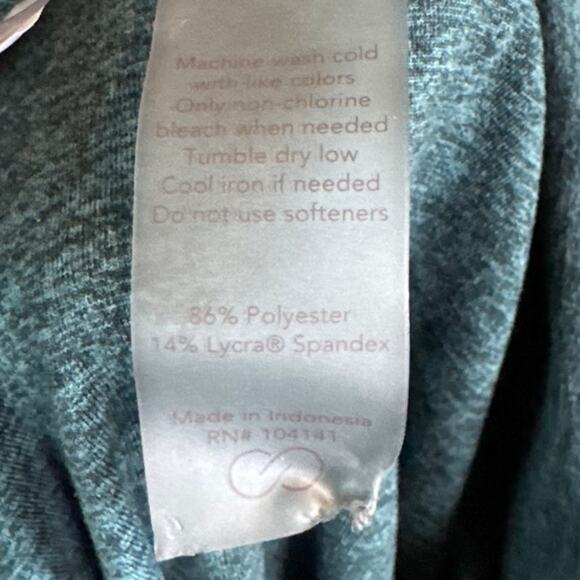 Calia LustraLux Bodysuit Pants Strappy Back Deep Aqua Blue Size Medium - Picture 8 of 11